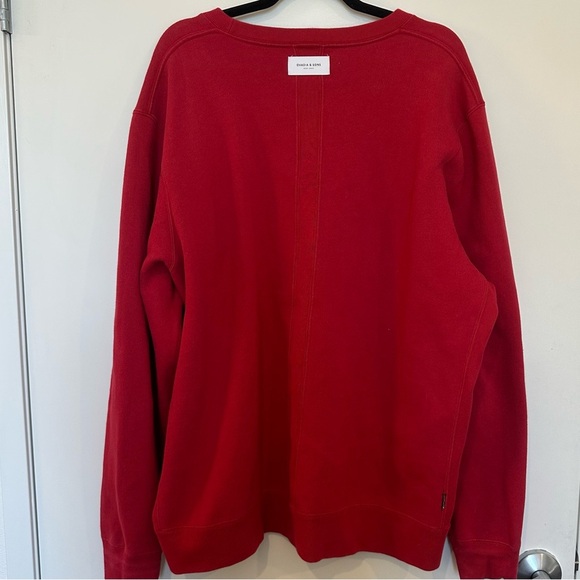 Ovadia & Sons Red Dune Inside Out Sweatshirt Mens Crew Neck Sweatshirt Size XL - Picture 8 of 14